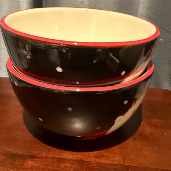 TWO Certified International Holiday Santa by Becca Barton 5 5/8" Bowls - Picture 6 of 12